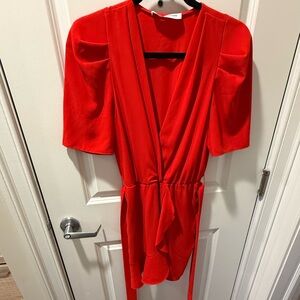 Amanda Uprichard Fiery Red Dress